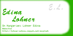 edina lohner business card